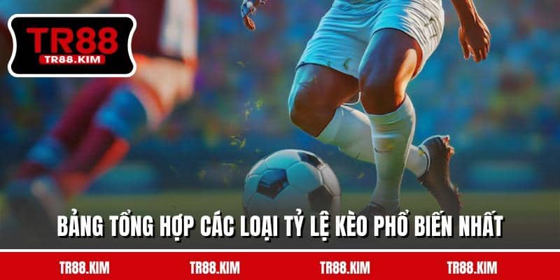 Bảng tổng hợp các loại tỷ lệ kèo phổ biến nhất Bảng tổng hợp các loại tỷ lệ kèo phổ biến nhất